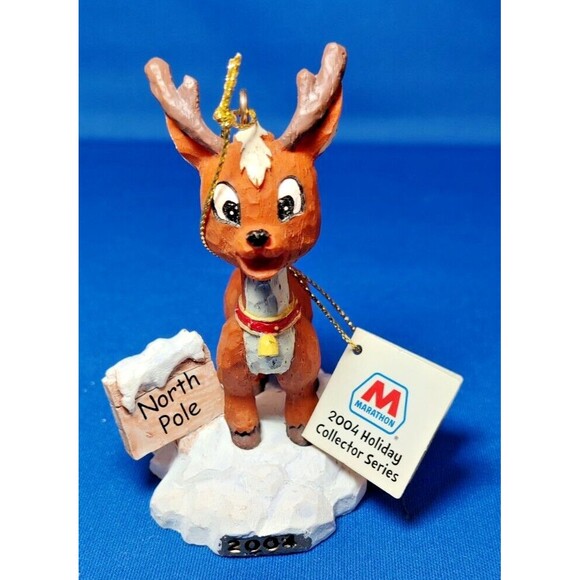 Marathon Christmas Ornament Reindeer No. 2 2004 4th Series Ashland Petroleum Oil - Picture 1 of 3